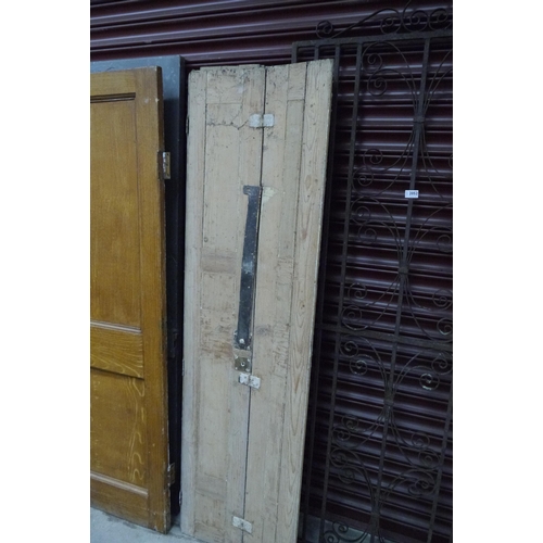 2051 - A pair of 19th Century pine two fold window shutters 176 x 53cm