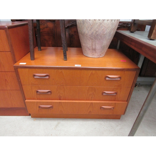 2283 - A G-plan retro low teak chest of three drawers