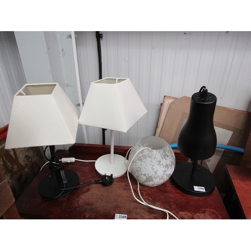 2290 - Four table lamps