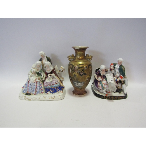 1452 - A quantity of Spode dinner wares retailed by Waring & Gillows together with a Japanese vase and cont... 