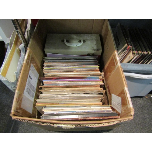 1467 - Two boxes of assorted vinyl LP records including classical titles, soundtracks etc.