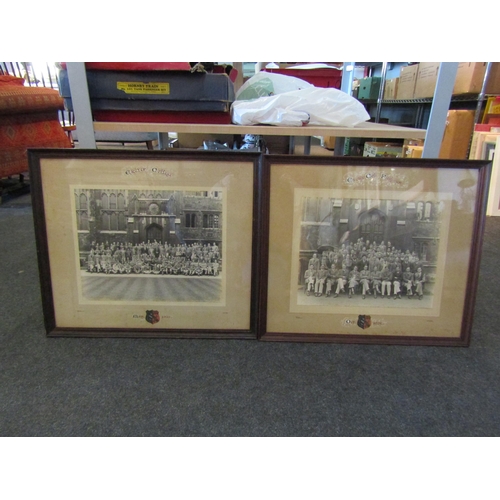 1486 - Two Exeter Collage photographs, 1931 & 1932, oak framed and glazed, 28cm x 36cm image sizes