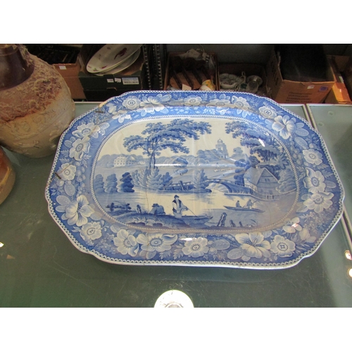 1508 - 19th Century and later ceramics including staple repaired meat plate, lidded tureen, egg basket and ... 