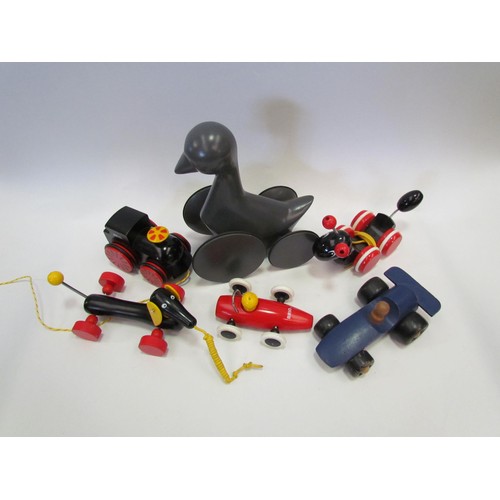 1295 - A selection of wooden toys including Brio and Normann Copenhagen (6)