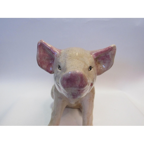 1002 - A 20th Century ceramic butcher's advertising pig, 32cm tall