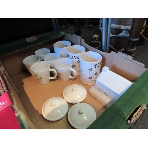 1164 - Two boxes of ceramics including Arklow, Limerick part tea/coffee set