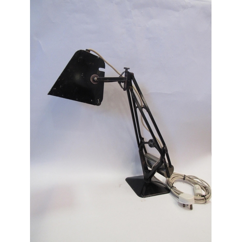 1224 - A Hadrill & Horstmann Pluslite desk lamp in black, minus magnifier