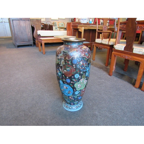 1226 - A cloisonne vase of baluster form a/f, 63cm tall