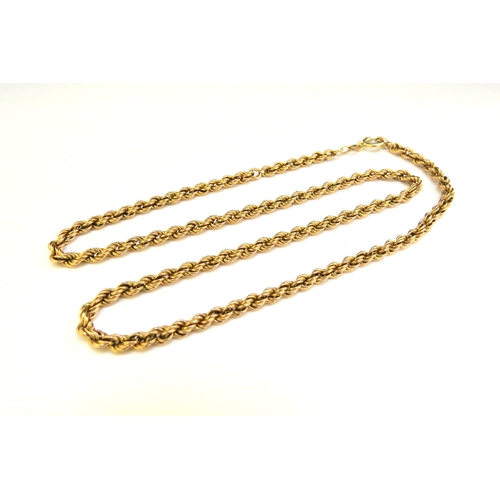 9259 - A 9ct gold rope twist necklace, 47cm long, 9.1g