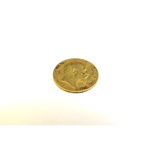 9336 - A 1908 gold half sovereign