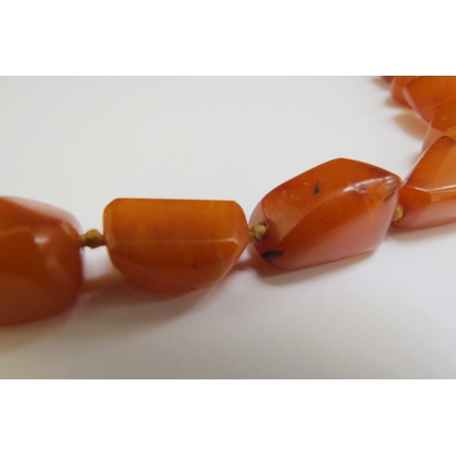 9225 - An amber bead necklace, 50cm long, 40g  (C)