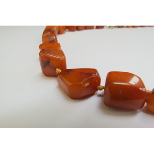 9225 - An amber bead necklace, 50cm long, 40g  (C)