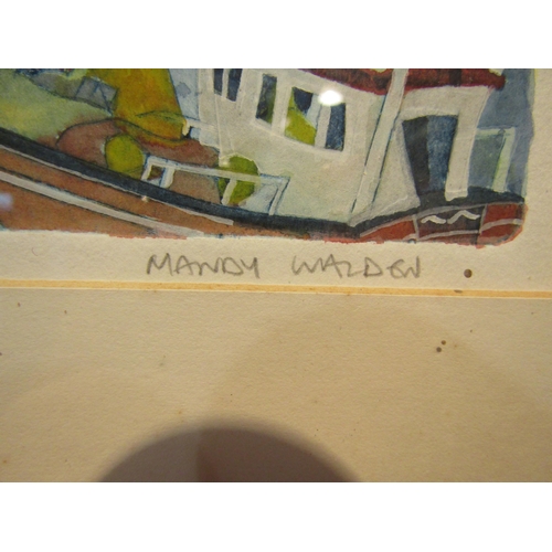 4044 - MANDY WALDEN: Three limited edition prints framed as one, Southwold No. 15/25, pencil signed by arti... 