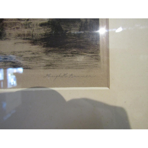 4082 - A Hugh Harmwood Banner etching of Carlisle Cathedral, pencil signed and titled, framed and glazed, 2... 