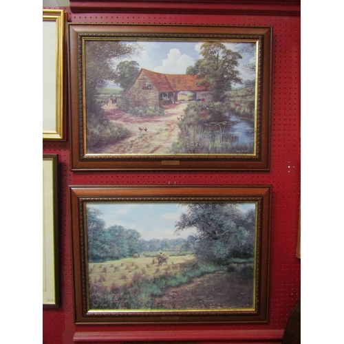 4110 - Two Ronald Beaton prints of rural scenes, framed, 39cm x 60cm image sizes