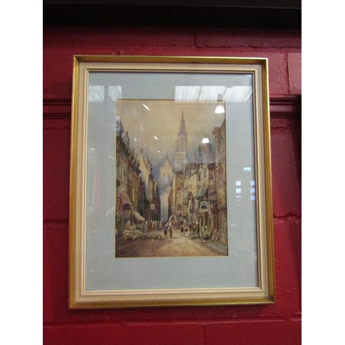 4145 - HENRY MONTAGUE RA (British 1883-1912): Two watercolours depicting Continental street scenes, one sig... 