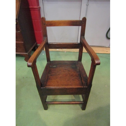 4185 - A 19th Century mahogany box seat with peg joints and lift-up seat    (R) £30