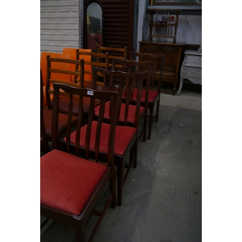 2361 - Four mahogany mid century mahogany dining chairs