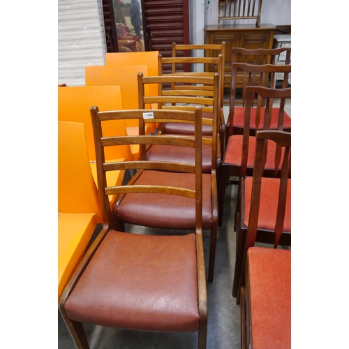 2362 - Four g-plan teak dining chair frames