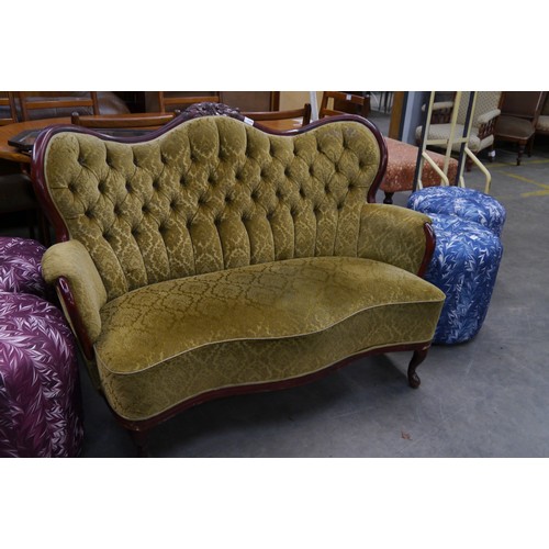 2368 - A Danish button back sofa