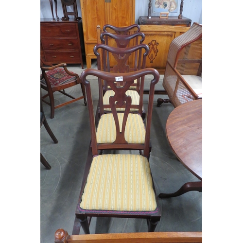 2178 - Four 1930's mahogany dining chairs   (R)  £0  (E)  £10-20