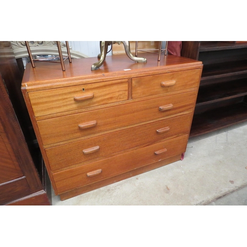 2223 - A 1950's mahogany ex MOD chest of two over three drawers