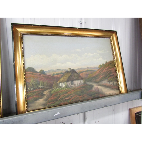 2226 - Three gilt framed oil on canvases landscape sceens