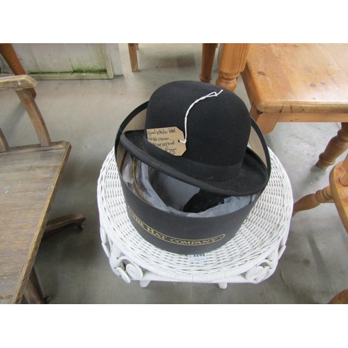 2243 - Tress & Co. London, circa 1930 black felt bowler hat in Hat Company box