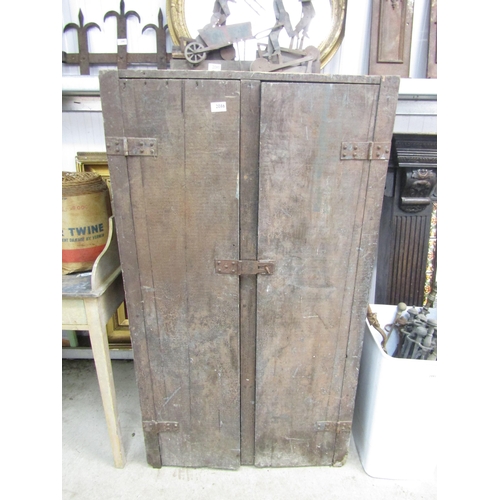 2086 - An Edwardian painted pine two door cupboard