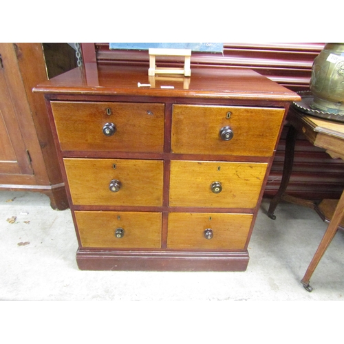 2096 - A Victorian mahogany chest of six drawers