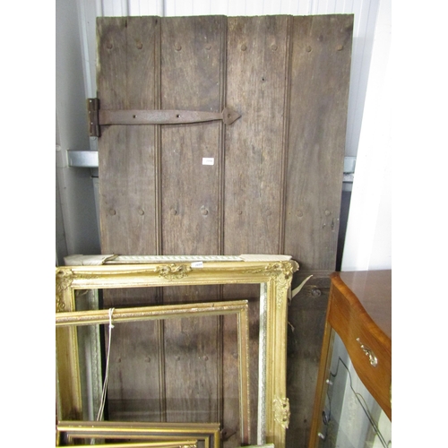 2098 - An oak four plank door, 88cm x 194cm