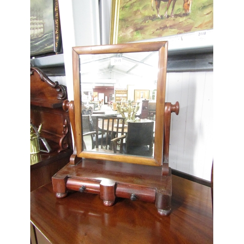 2115 - A Victorian mahogany dressing mirror