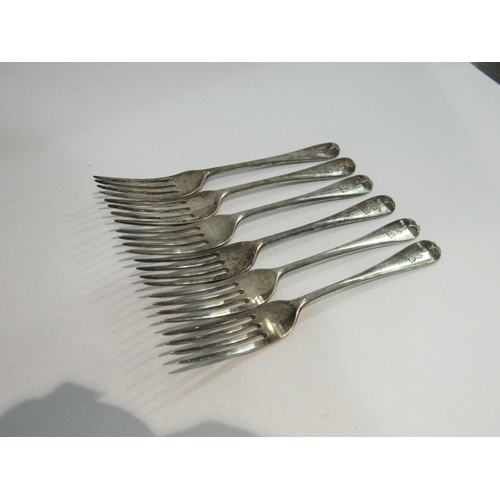 4319 - A set of six Goldsmiths & Silversmiths Co. Ltd silver forks, London 1901