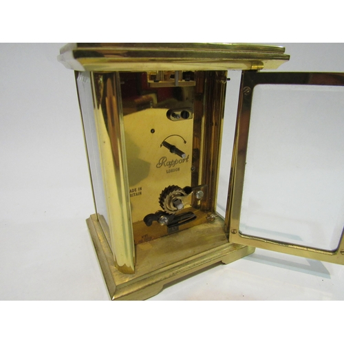 4326 - A 'Rapport' of London brass cased carriage clock