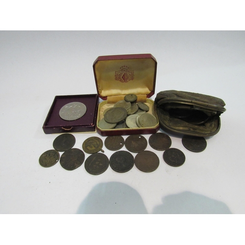 4331 - A collection of coins including Georgian coppers etc.