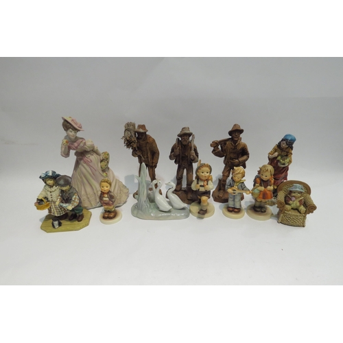 4433 - A Nao Geese figural group and other figures including Goebel (12)