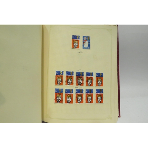 4441 - Five stamp albums, British examples and two bags of British stamps on paper