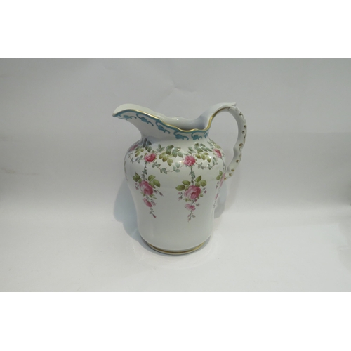 4460 - A Cauldon wash jug, four plates including Imari palette and Spode, cream and gilt banded tea wares i... 