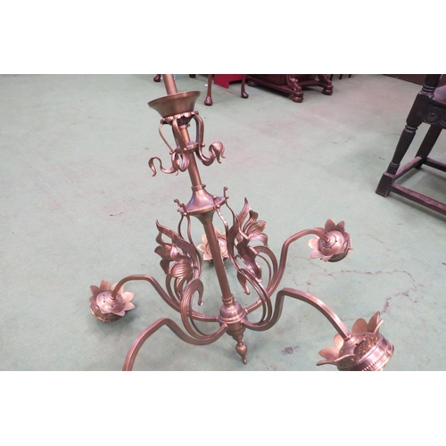 4471 - A 20th Century five branch chandelier minus shades        (E) £20-30