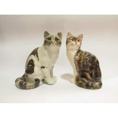 4256 - A Winstanley seated cat size 4 and similar ceramic cat (2),  20.5cm tall