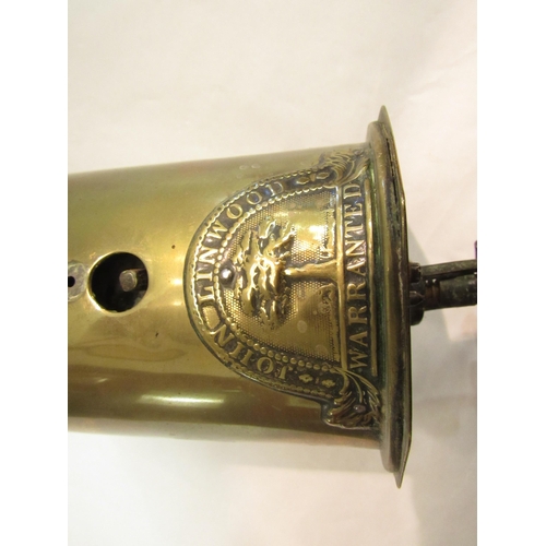 4290 - A 19th Century brass clockwork spit together with a burrwood trinket box with fish taxidermy applied... 