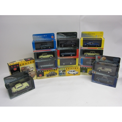 8187 - A collection of boxed/cased Vanguards diecast vehicles including Jaguar Collection, Triumph Collecti... 