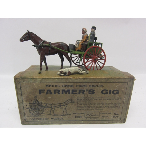 8373 - A playworn Britains Farmer's Gig no.20F,  in original box