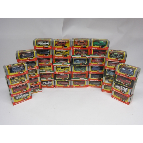 8167 - A collection of boxed Burago 1:43 scale diecast model cars (42)