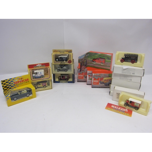 8165 - A collection of boxed Lledo diecast vehicles including Yorkshire Tea, Walkers etc. and one Maisto Su... 