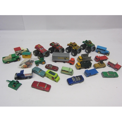 8196 - A collection of loose and playworn diecast vehicles including Lesney Matchbox Series, Majorette most... 