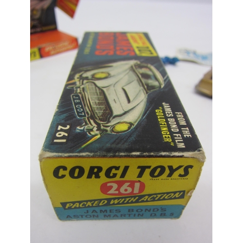 8132 - A boxed Corgi Toys 261 diecast James Bond Goldfinger Aston Martin DB5 in gold with red interior, wit... 