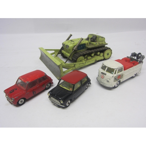 8207 - Four loose and playworn Corgi diecast vehicles to include 490 'Racing Club' Volkswagen Breakdown Tru... 