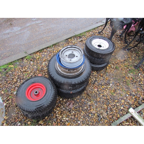 3287 - A quantity of implement wheels with tyres