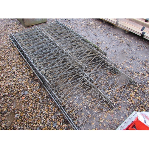 3325 - Eight sections of galvanised railings  (R)  £100